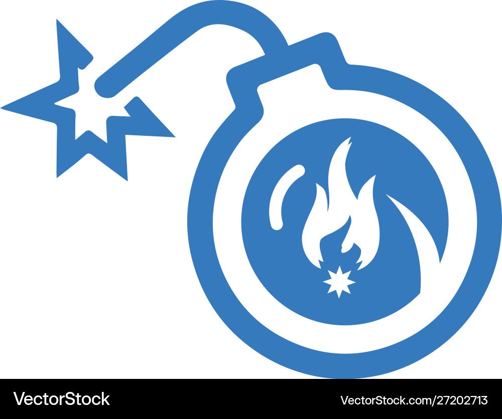 Bomb attack exploding dynamite tnt icon vector image