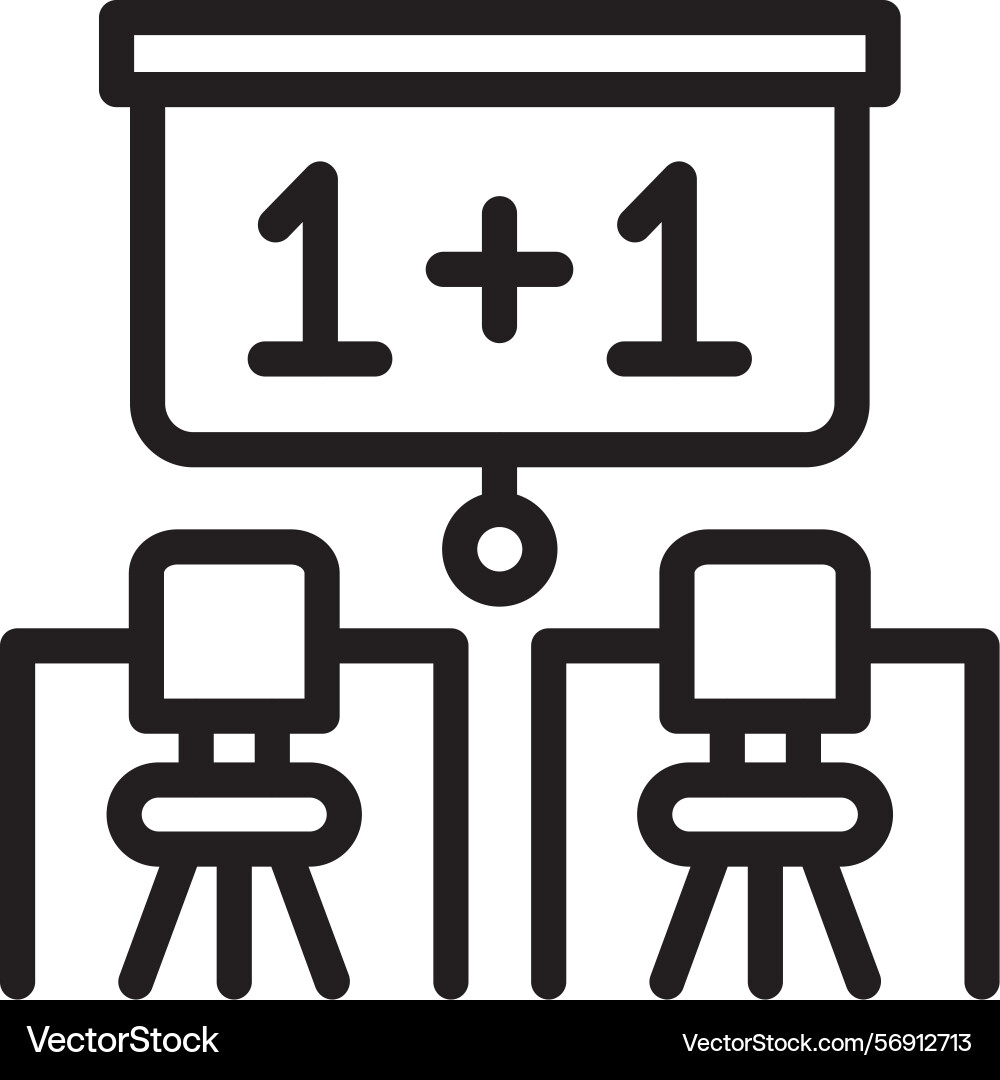 Classroom linear style icon design Vector Image