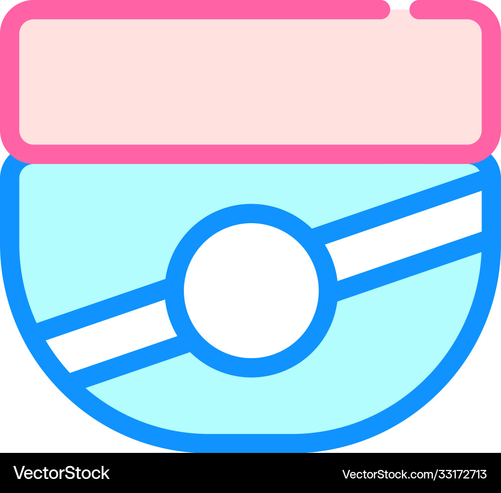 Cream container color icon isolated Vector Image
