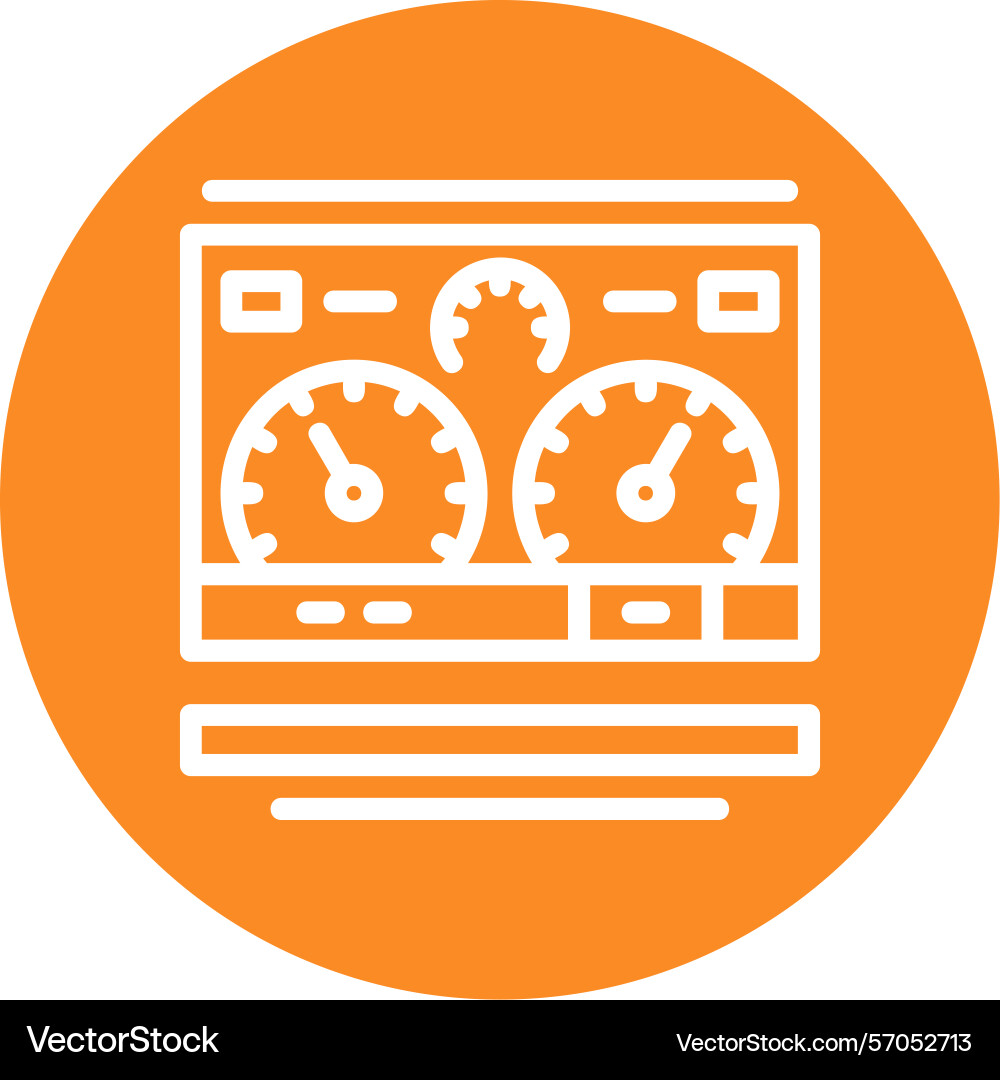 Dashboard line circle style icon design Vector Image