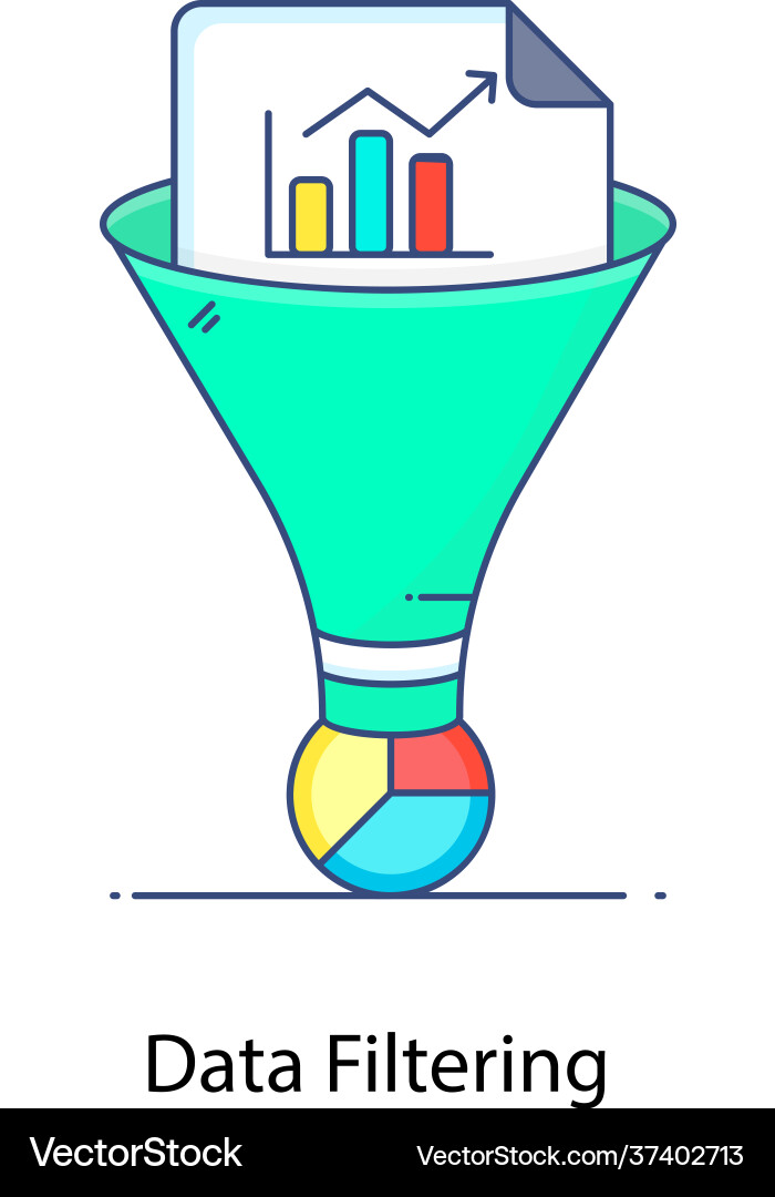 Data filtering Vector Image