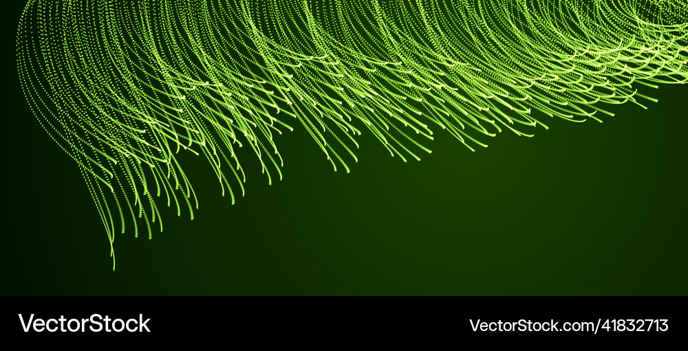 Dynamic magic particles wave flowing over dark Dynamic magic particles wave flowing over dark vector image