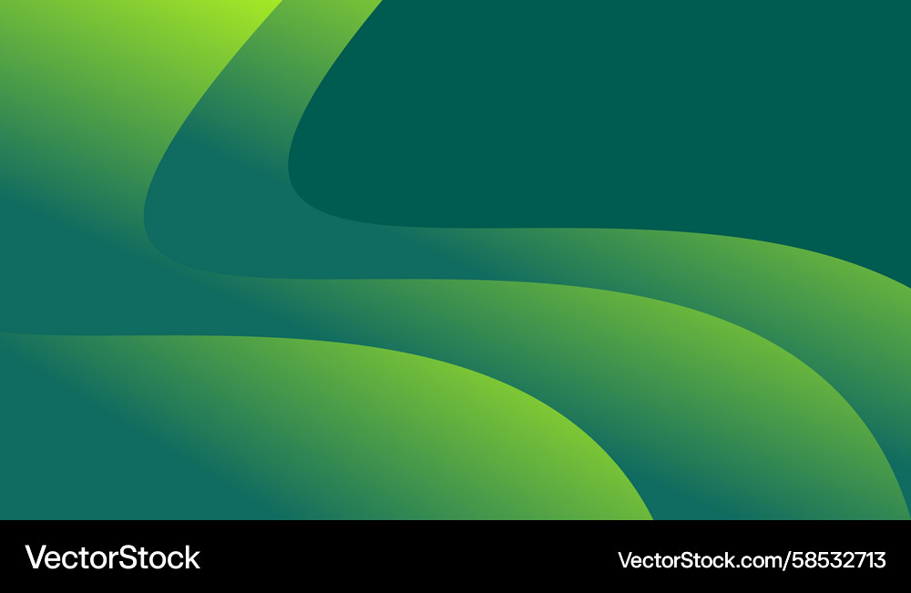 Gradient Green Color Background Vector Image