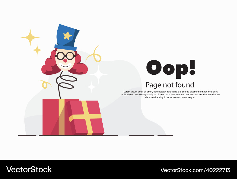 Internet network warning 404 error page or file Internet network warning 404 error page or file Vector Image