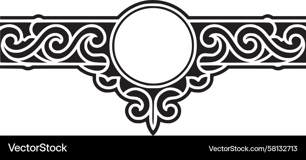 Intricate Swirl Border Element Vector Image