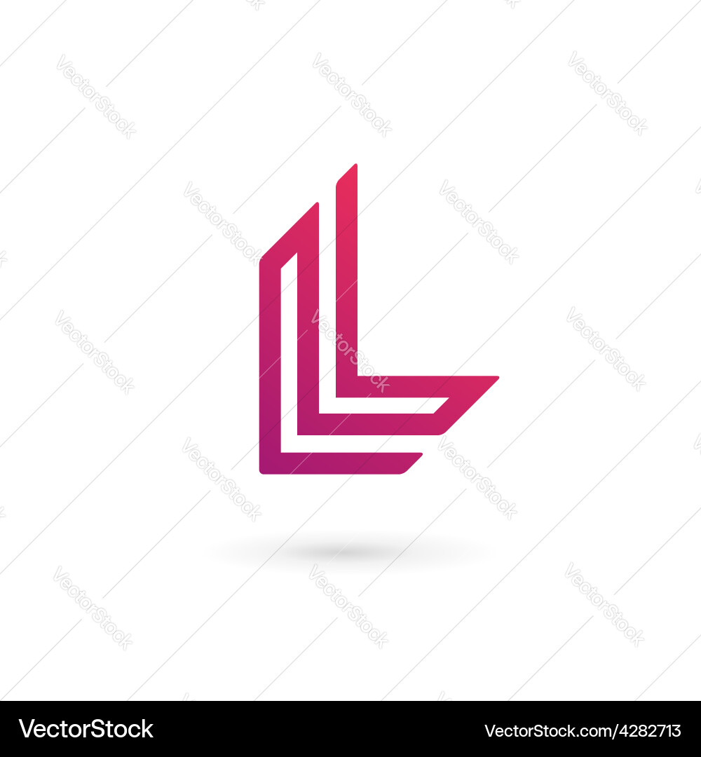 Letter l logo icon design template elements Vector Image
