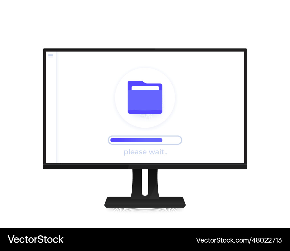 Move or copy files in folder design with monitor vector image