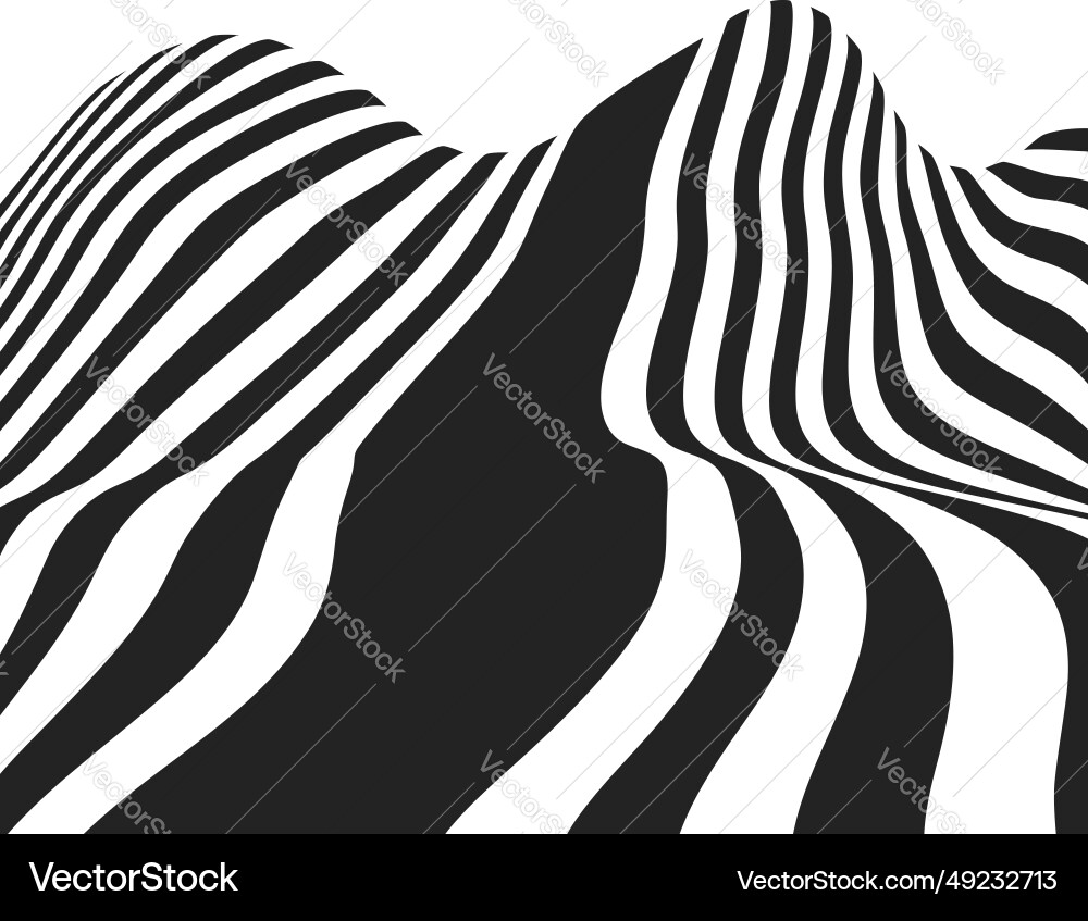 Optical pattern background with wavy distorted Optical pattern background with wavy distorted Vector Image