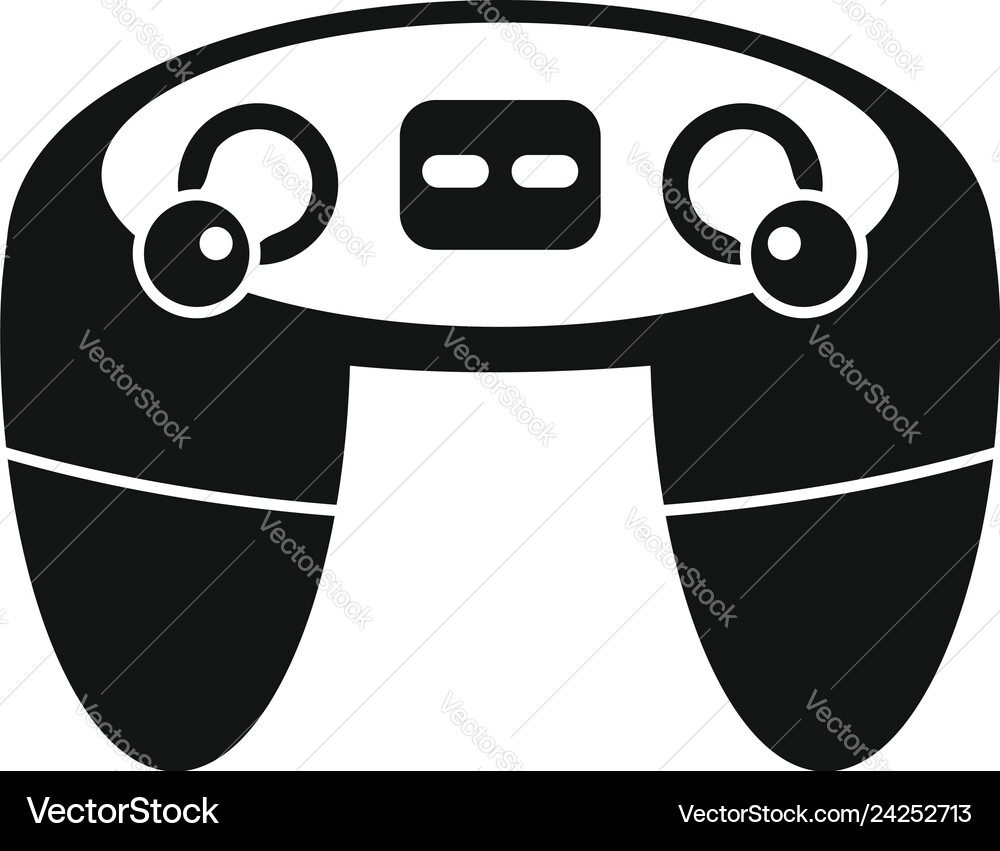 Retro game controller icon simple style Vector Image