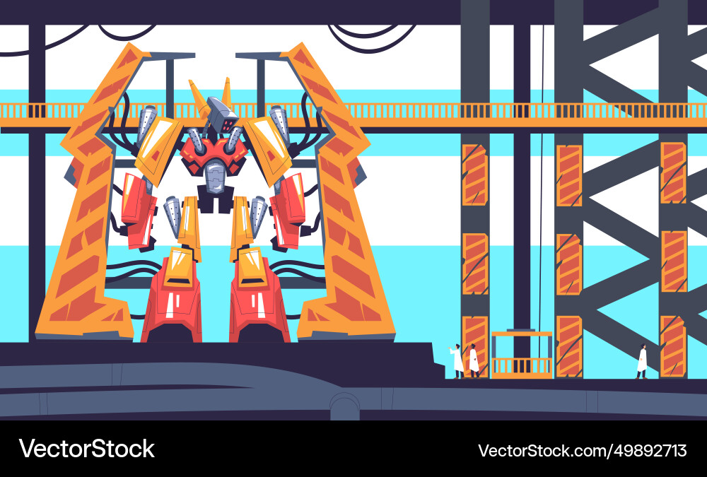Robot laboratory technical science lab room Robot laboratory technical science lab room vector image