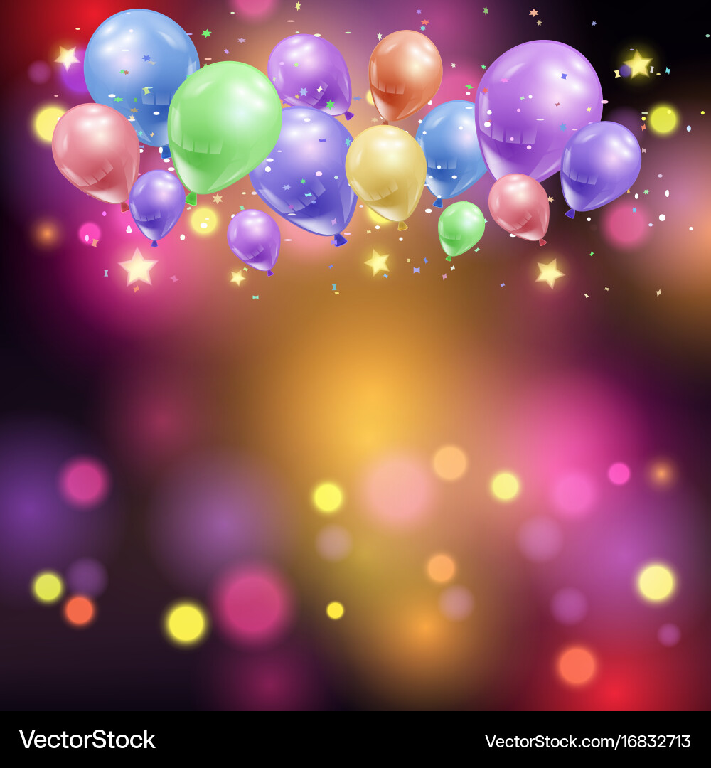 Sparkling Balloons Bokeh Background Vector Image
