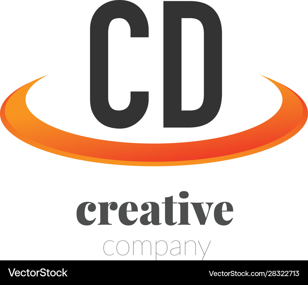 Ursprünglicher Buchstabe cd kreatives swoosh Design Logo Ursprünglicher Buchstabe cd kreatives swoosh Design Logo vektorbild