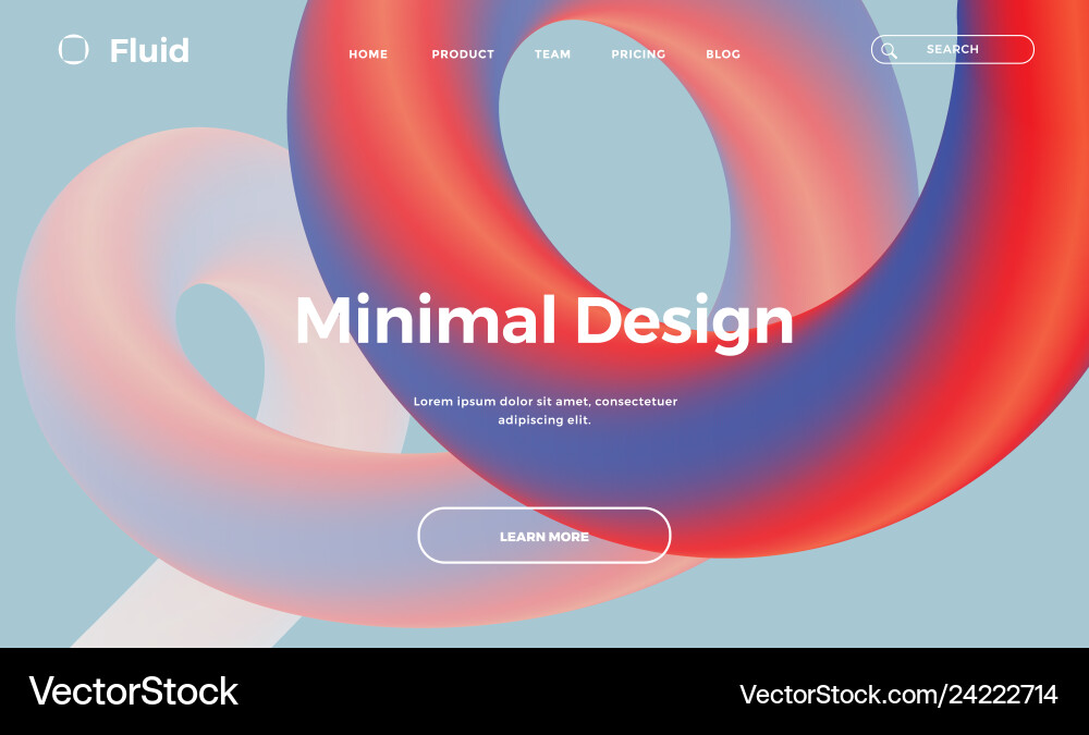 3D Flow Abstract Shapes Template vector image