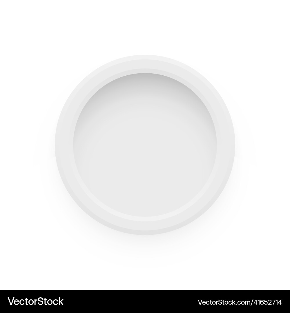 3d round blank button with plastic texture badge 3d round blank button with plastic texture badge vector image