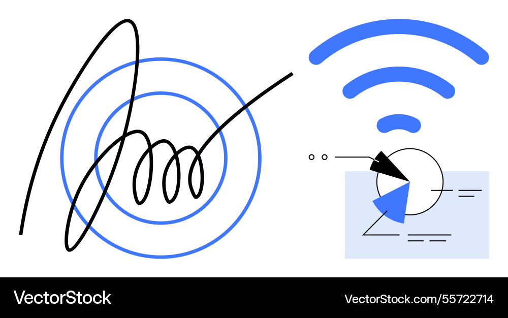 Abstract representation of digital signature data Abstract representation of digital signature data vector image