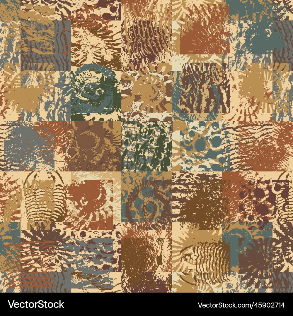 Ancient Fossil Pattern vector image