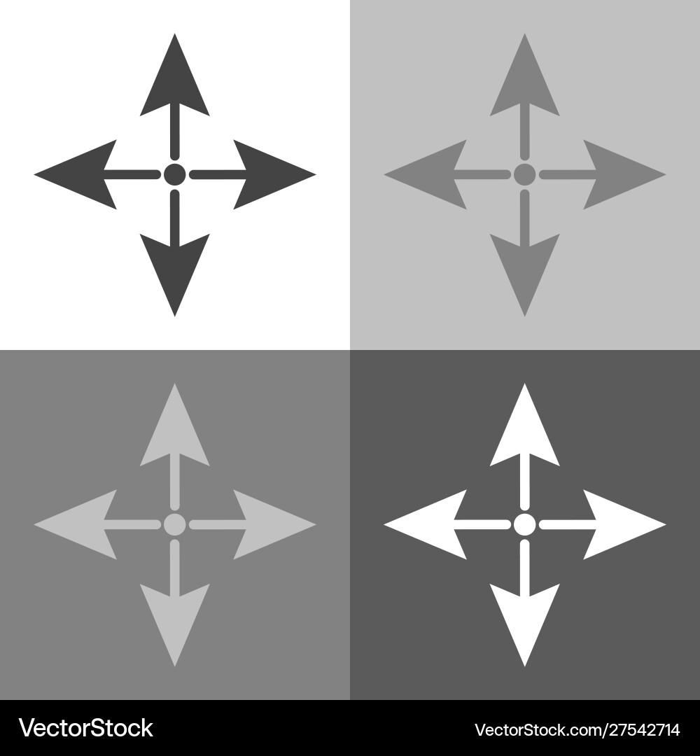 Arrows pointing forward backward right and left vector image