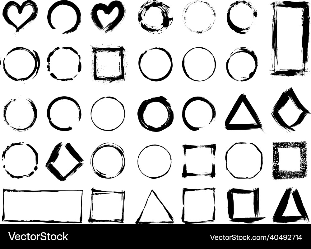 Collection of texture frames vector image