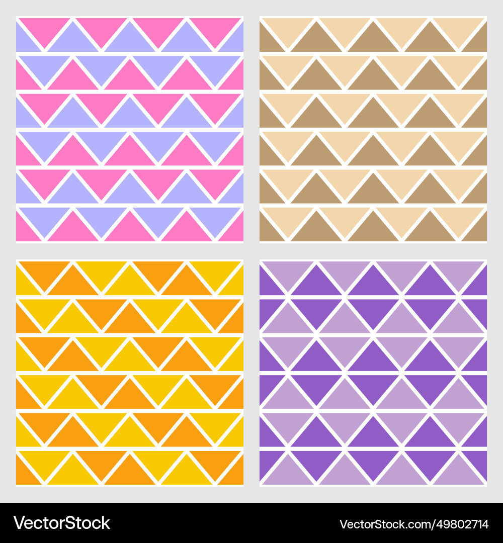 Colorful abstract triangle basic shape patterns Vector Image