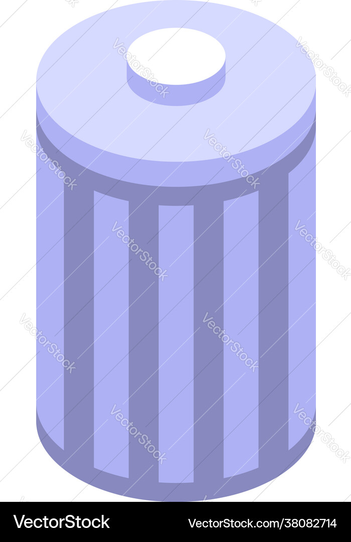 Delete user recycle bin icon isometric style Delete user recycle bin icon isometric style vector image