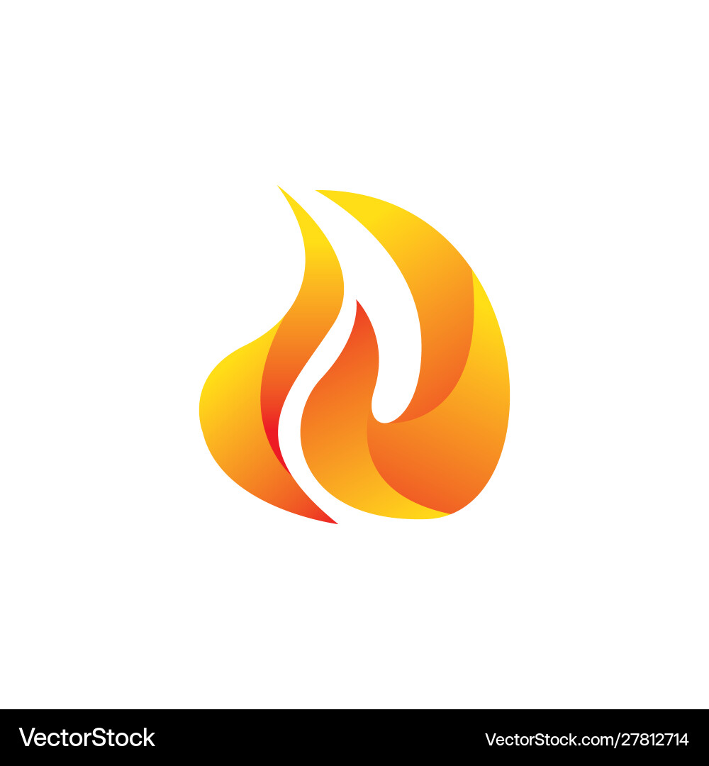 Design fire logo with 3d effects Vector Image