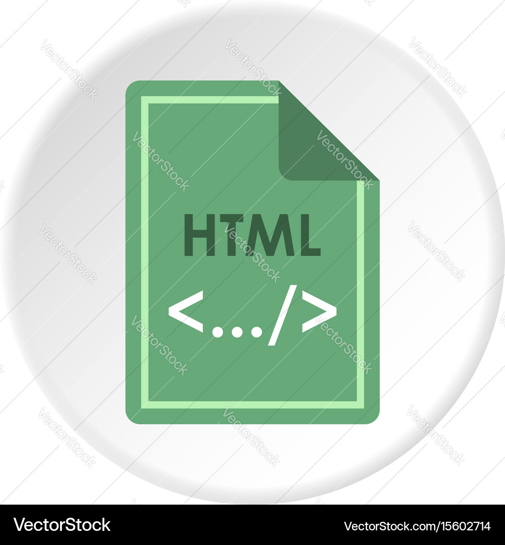 File html icon circle vector image