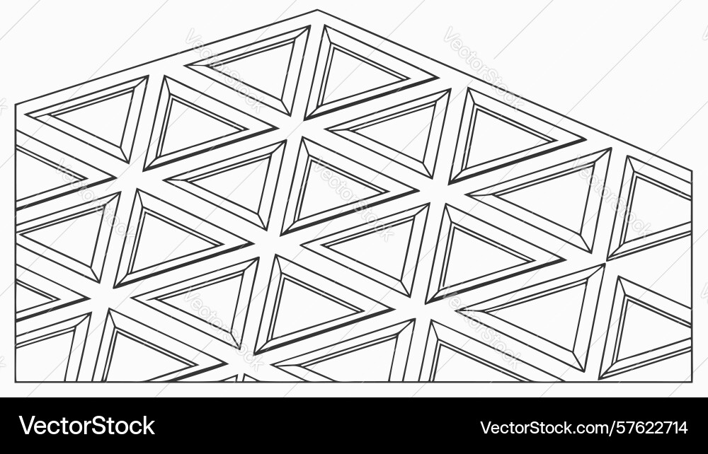 Flat geometric triangular grid pattern design vector image