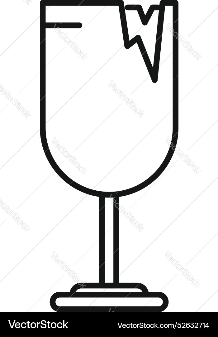 Fragile symbol indicating delicate object Vector Image
