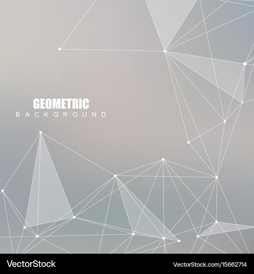 Geometric abstract background with connected line vector image