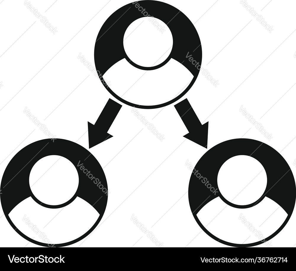 Hierarchy restructuring icon simple style Vector Image
