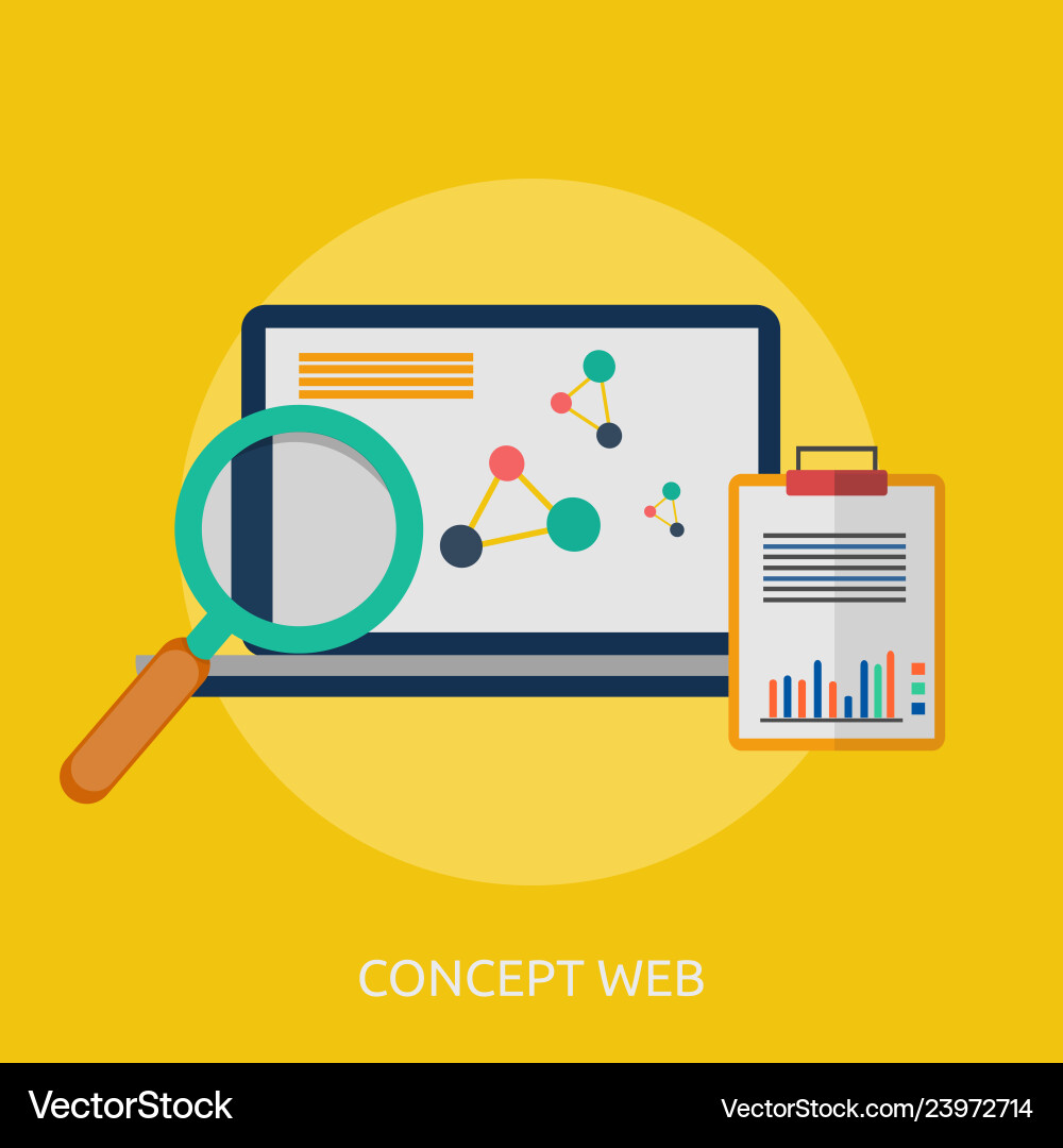 Konzept Web Konzept Design Vektorbild