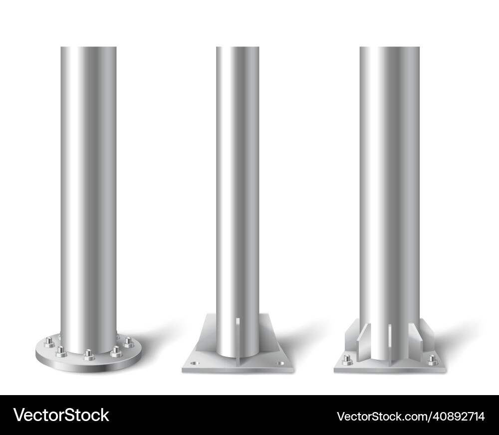 Metallstangen Stahlkonstruktion Pol Aluminium Metallstangen Stahlkonstruktion Pol Aluminium vektorbild