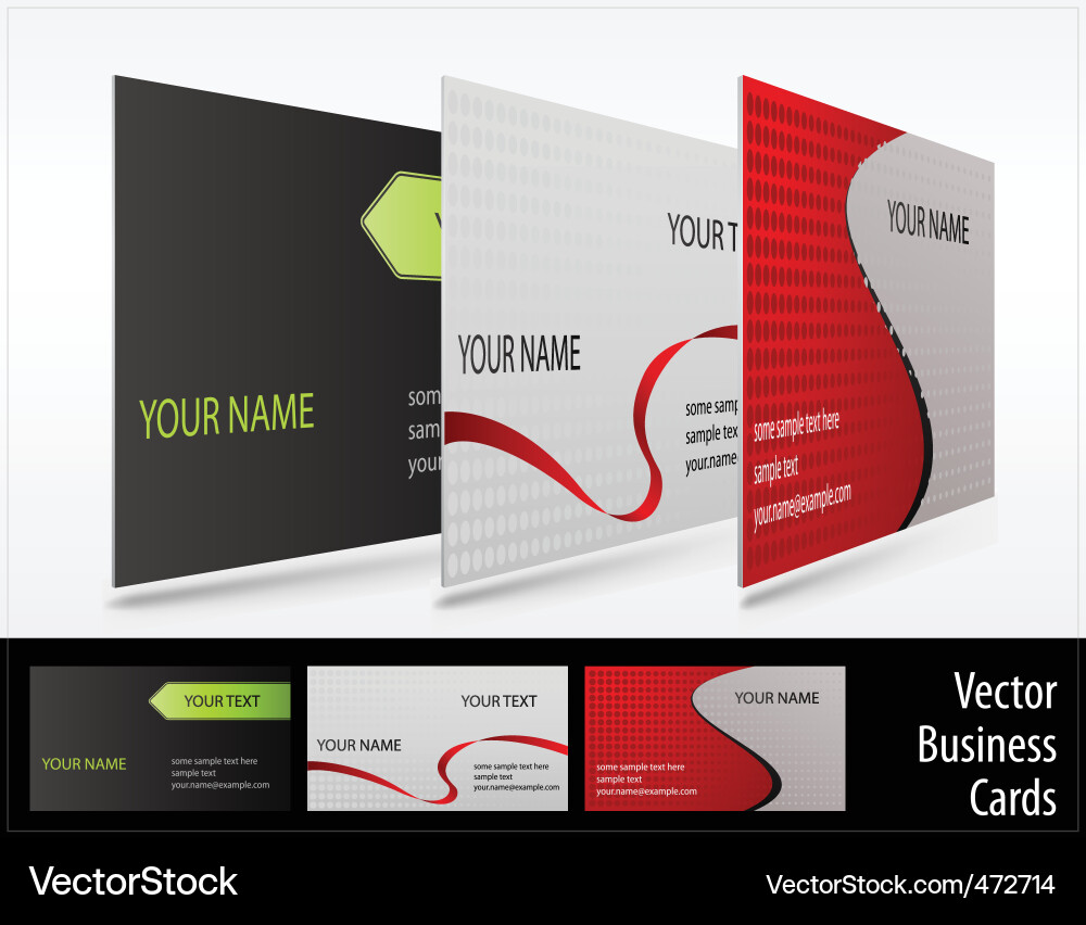 Modern Business Card Set Vector Image