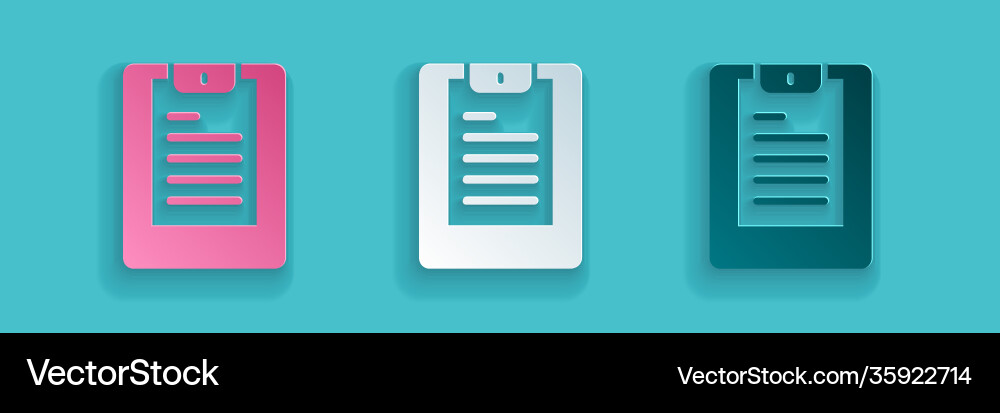 Paper cut server data report icon isolated Paper cut server data report icon isolated vector image