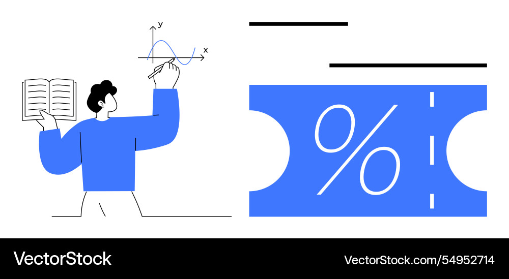 Person analyzing graph and mathematical concepts Person analyzing graph and mathematical concepts Vector Image