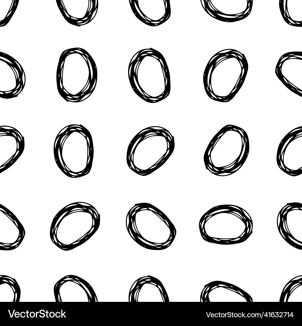 Seamless pattern with sketch circles shape Seamless pattern with sketch circles shape vector image
