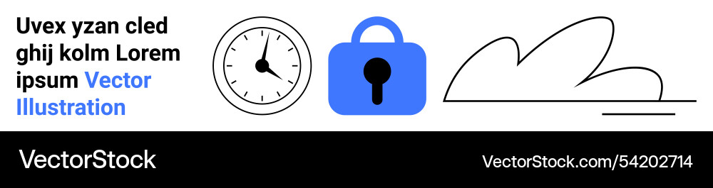 Secure digital information concept with lock Secure digital information concept with lock vector image