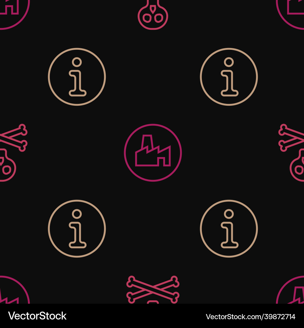 Set line bones and skull warning information Set line bones and skull warning information vector image