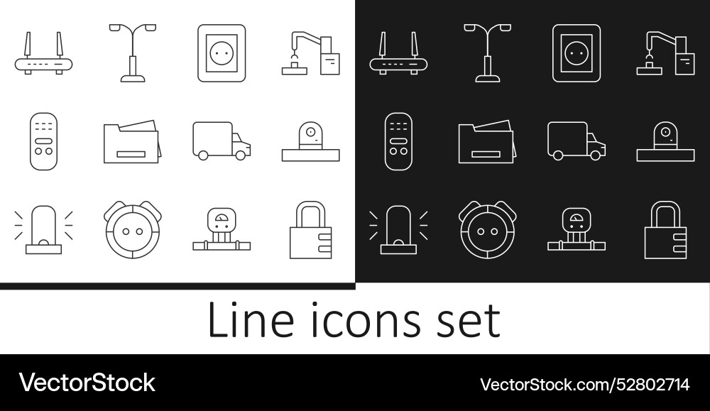 Set line safe combination lock security camera Set line safe combination lock security camera vector image