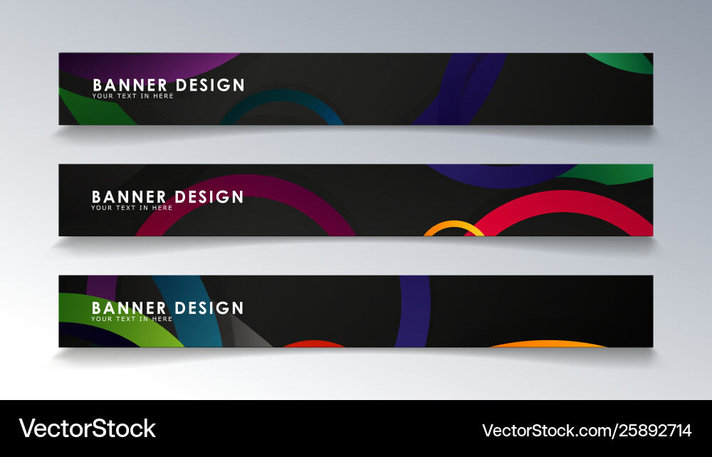 Set rectangular banner with a circle background Set rectangular banner with a circle background vector image