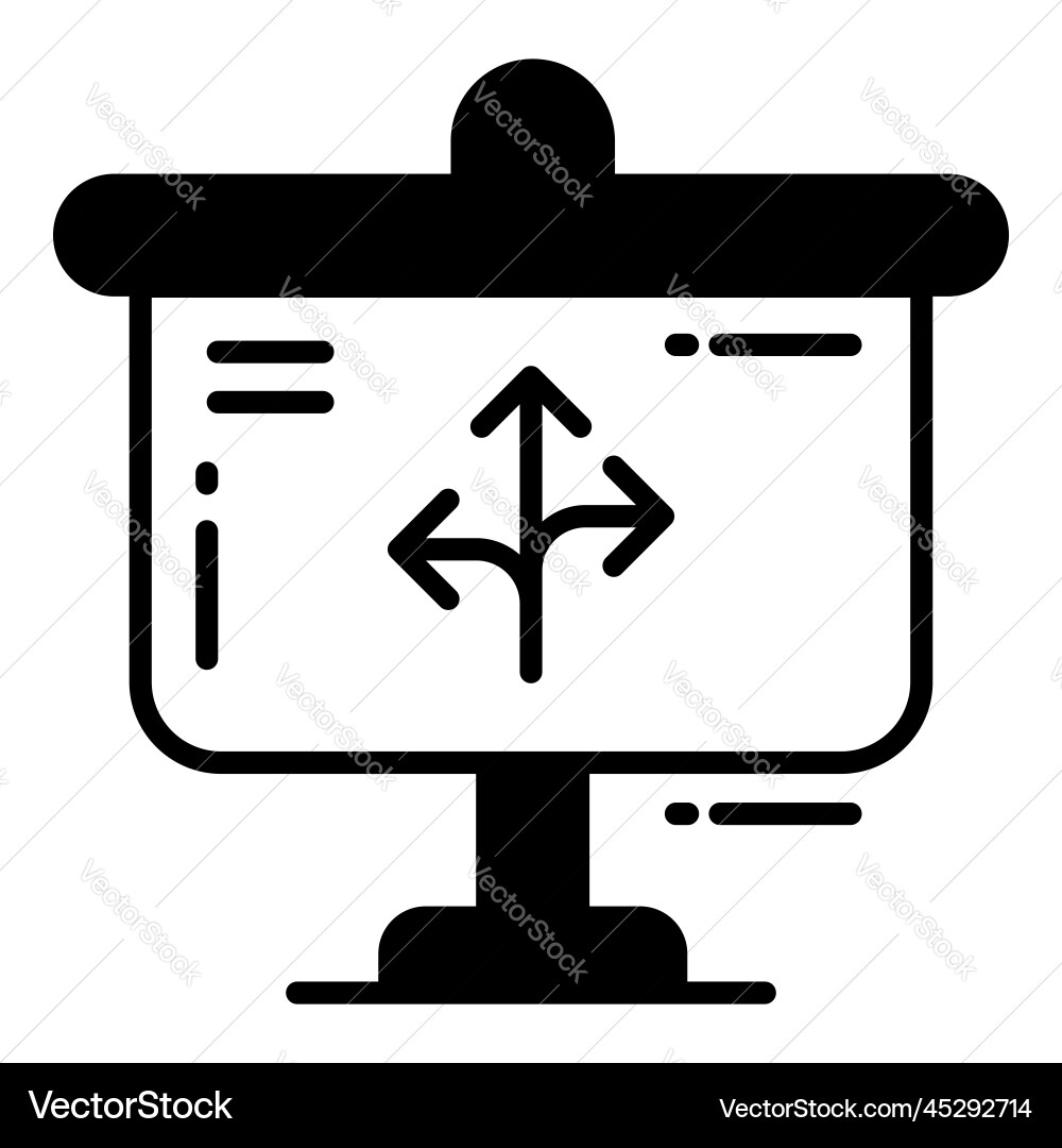 Signboard direction icon related map location Vector Image