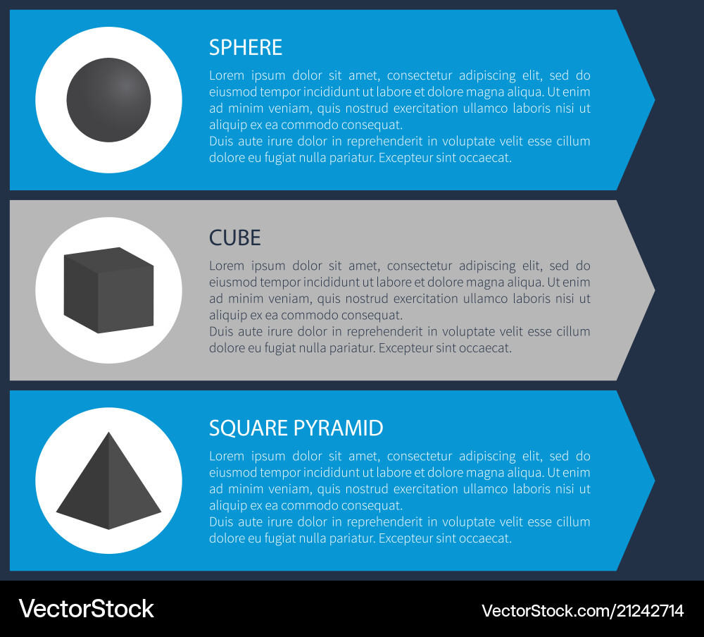 Sphere and cube poster set vector image