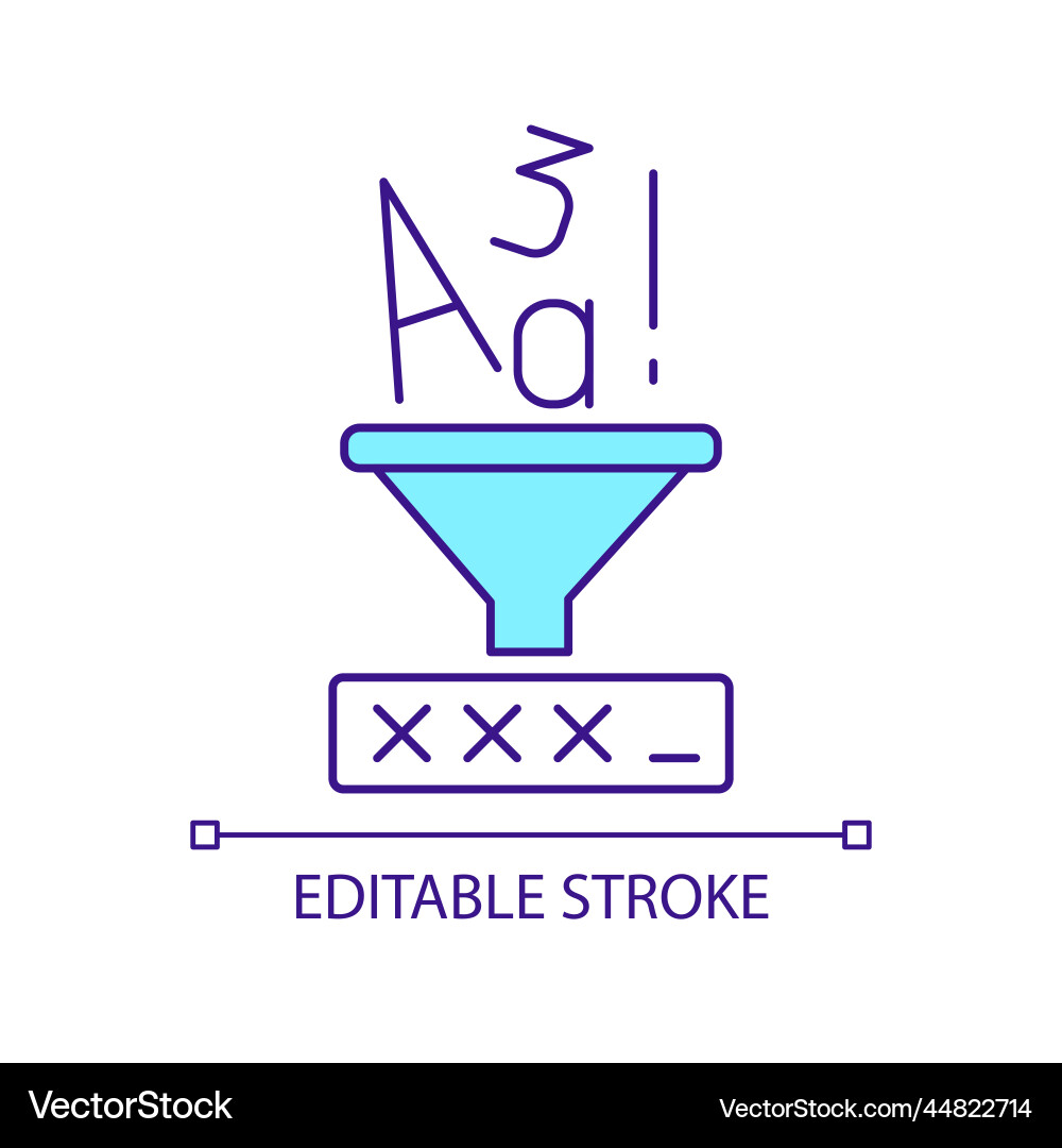 Strong password generator rgb color icon Strong password generator rgb color icon vector image