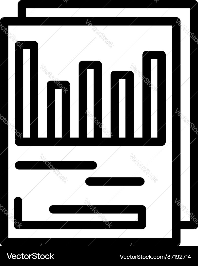 Technical report icon outline style Technical report icon outline style vector image