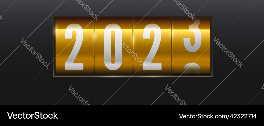 Transition of new year from 2022 to 2023 Transition of new year from 2022 to 2023 vector image