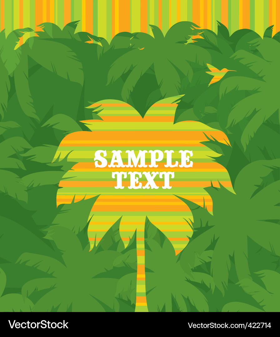 Tropical palm tree Royalty Free Vector Image - VectorStock