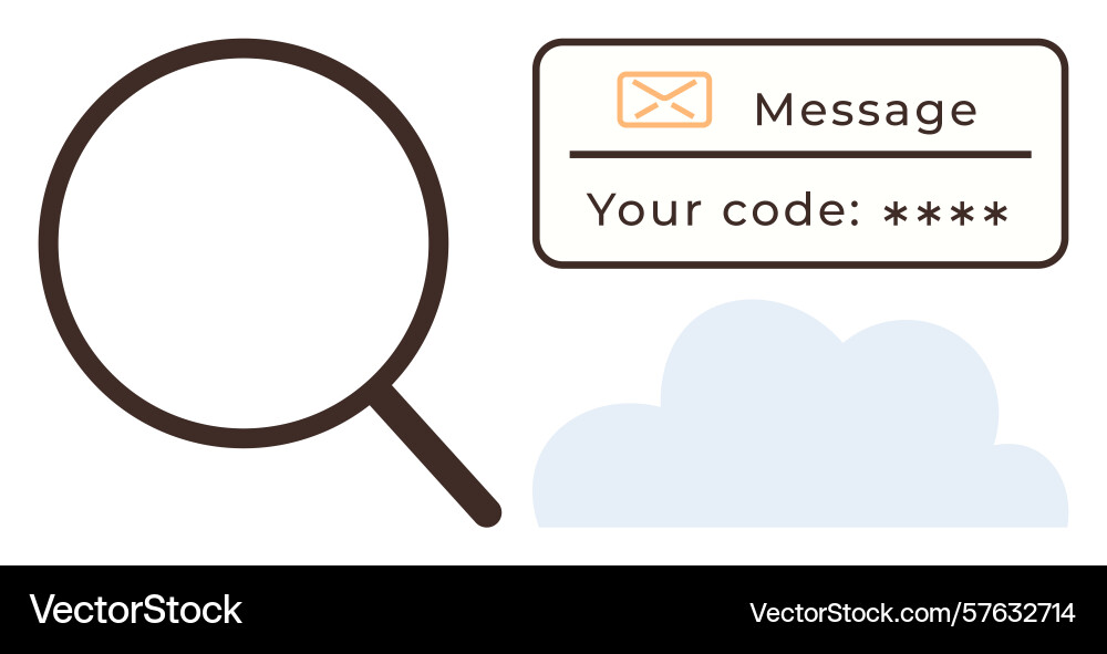 Verifikationscode in der Meldung Verifikationscode in der Meldung vektorbild
