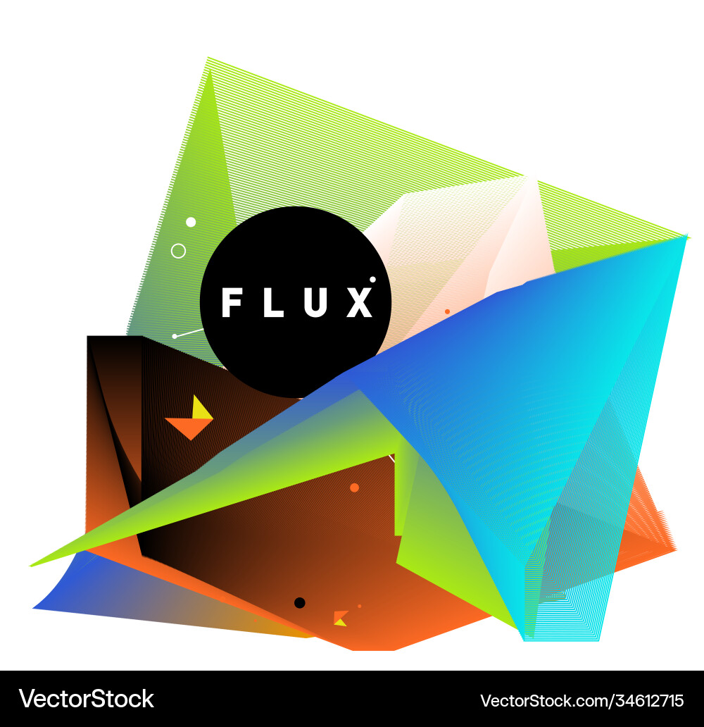 3d colorful wave background dynamic flux effect 3d colorful wave background dynamic flux effect vector image