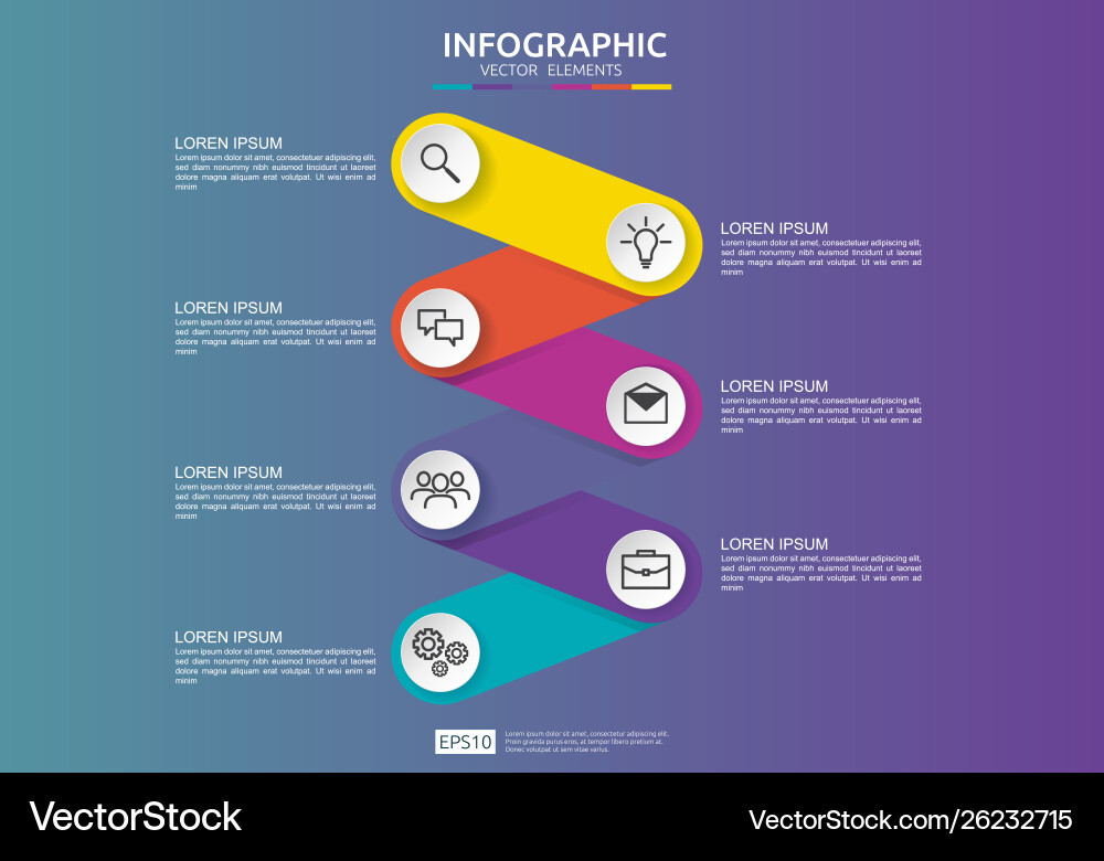 6 steps connection infographic element design 6 steps connection infographic element design vector image