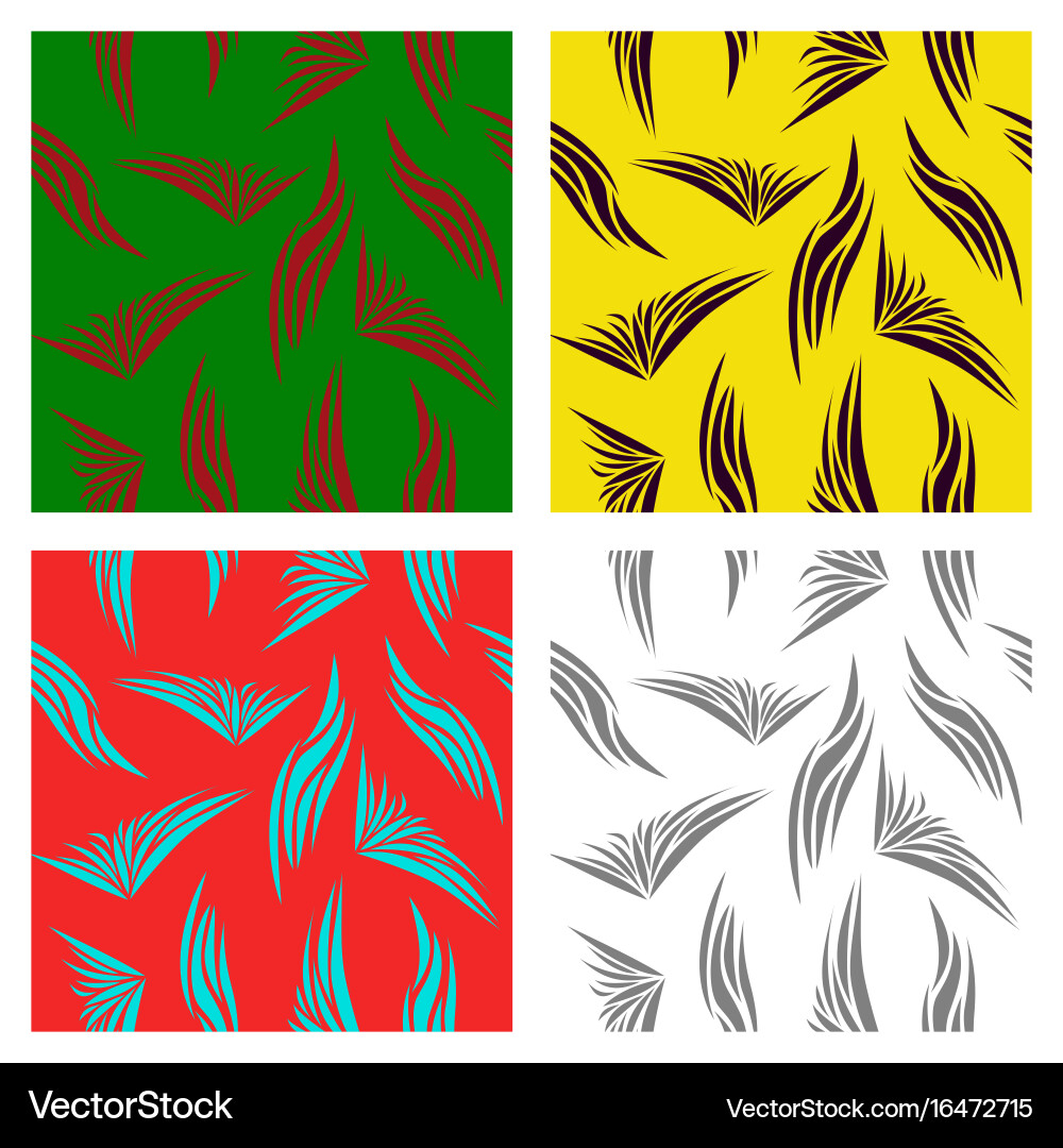 Assembly of patterns in striped style vector image